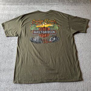 Harley-Davidson Orange County Irvine California Olive Green T-Shirt Size XXL
